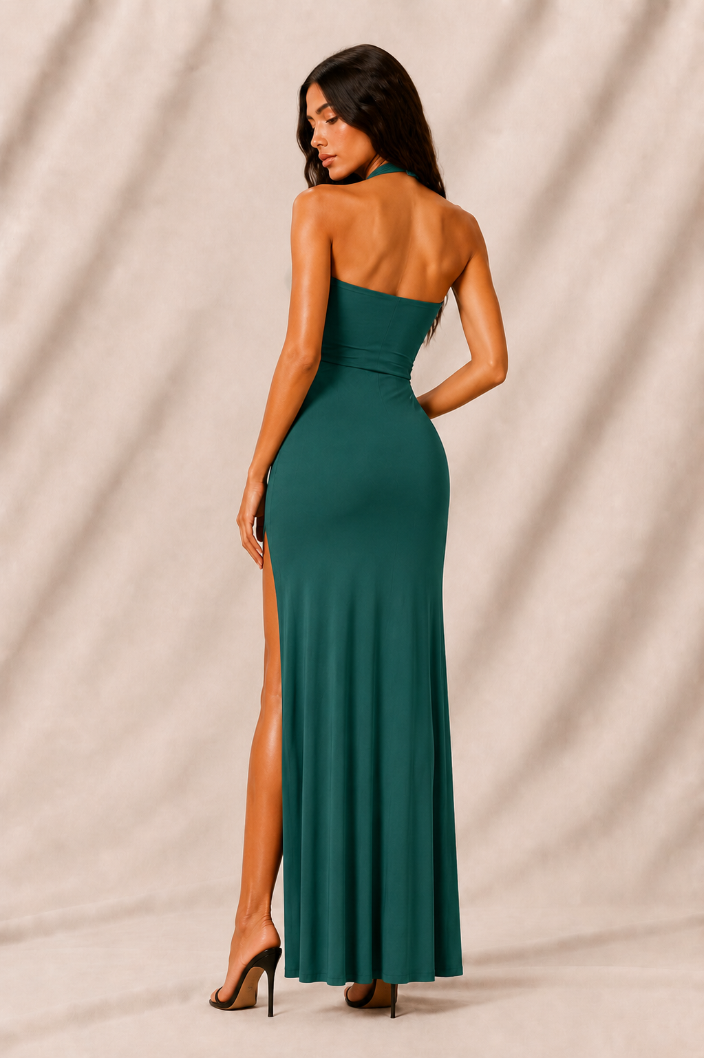 Alma Maxi Vestido – Verde oscuro