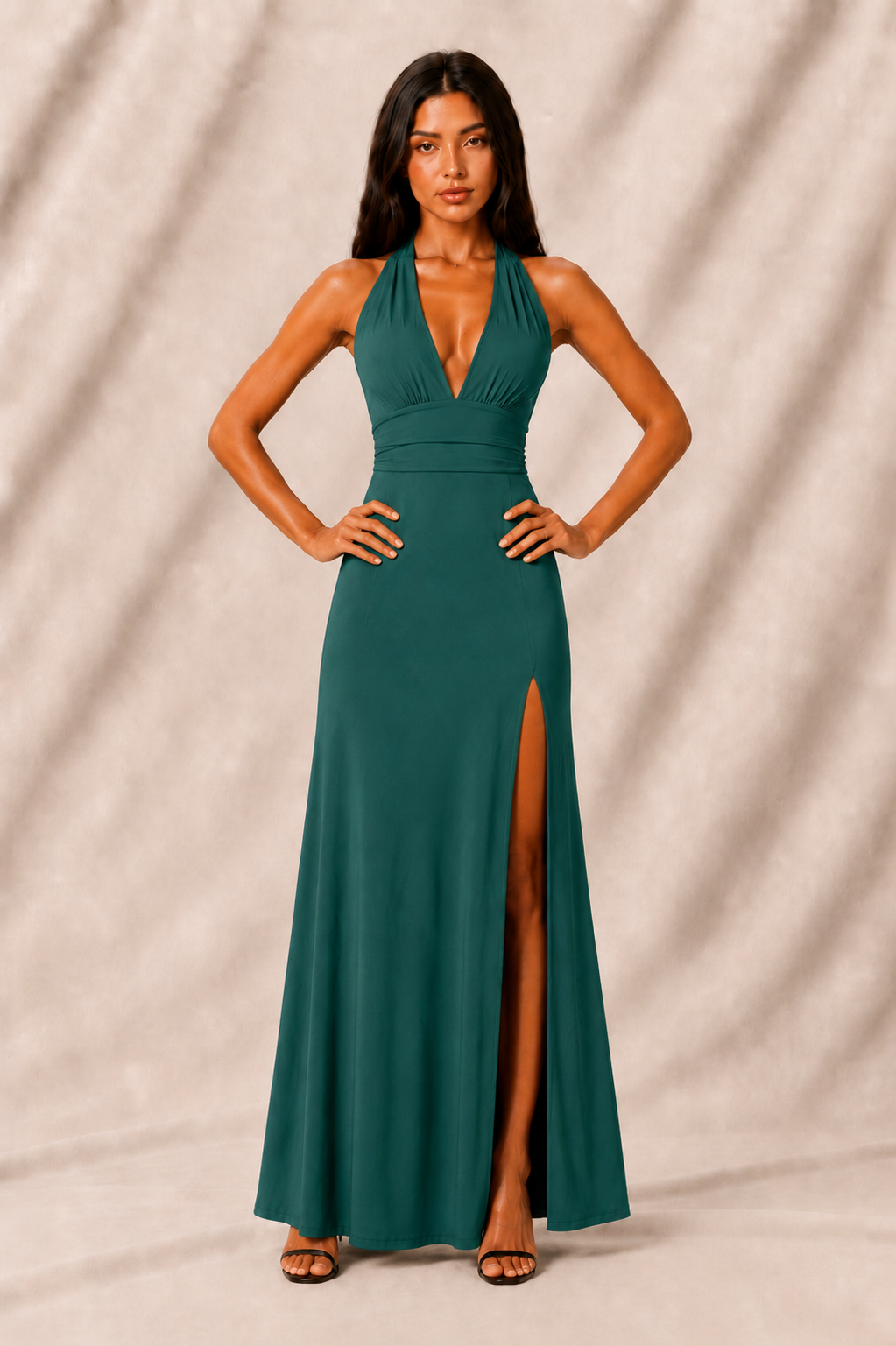 Alma Maxi Vestido – Verde oscuro
