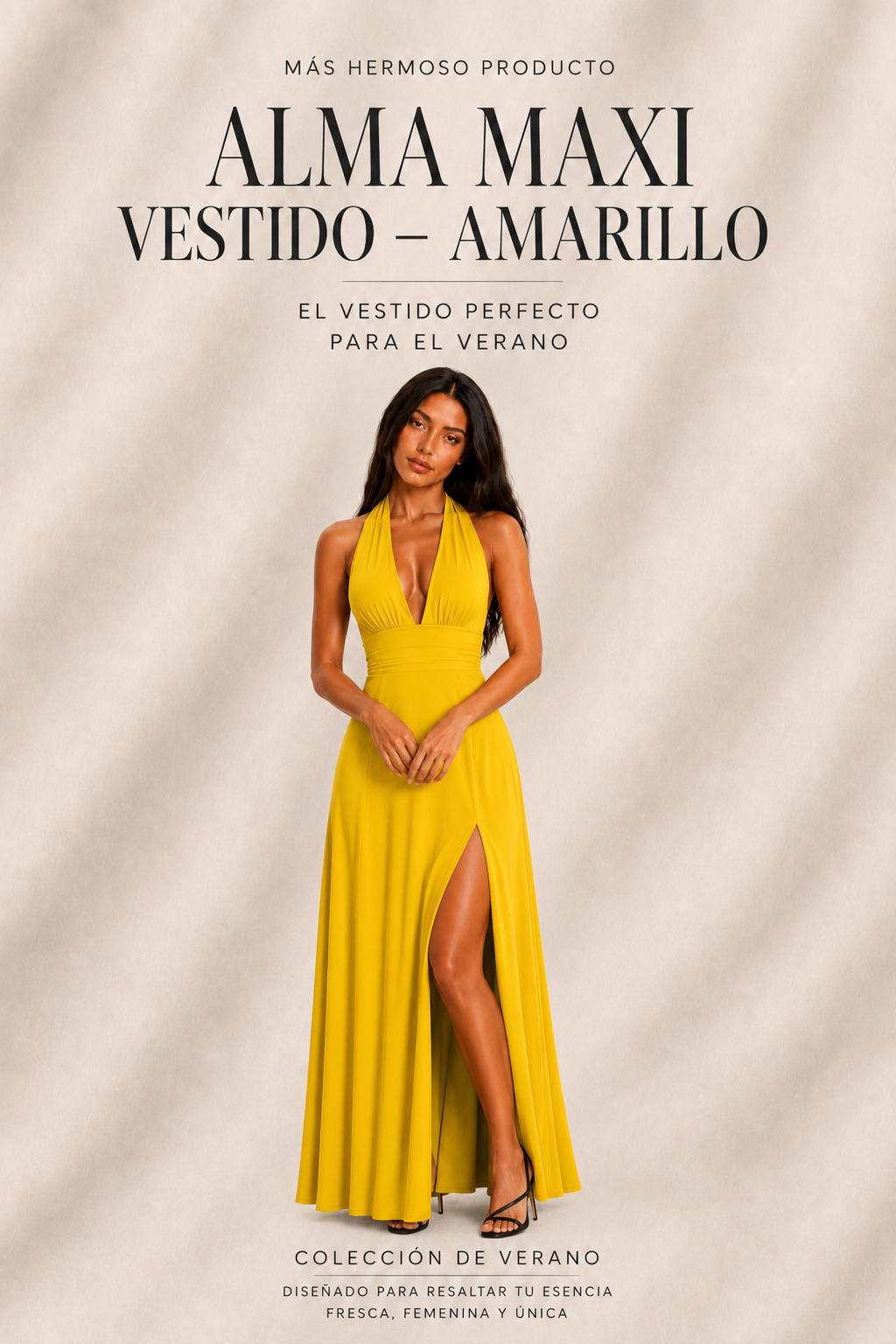 Alma Maxi Vestido – Amarillo