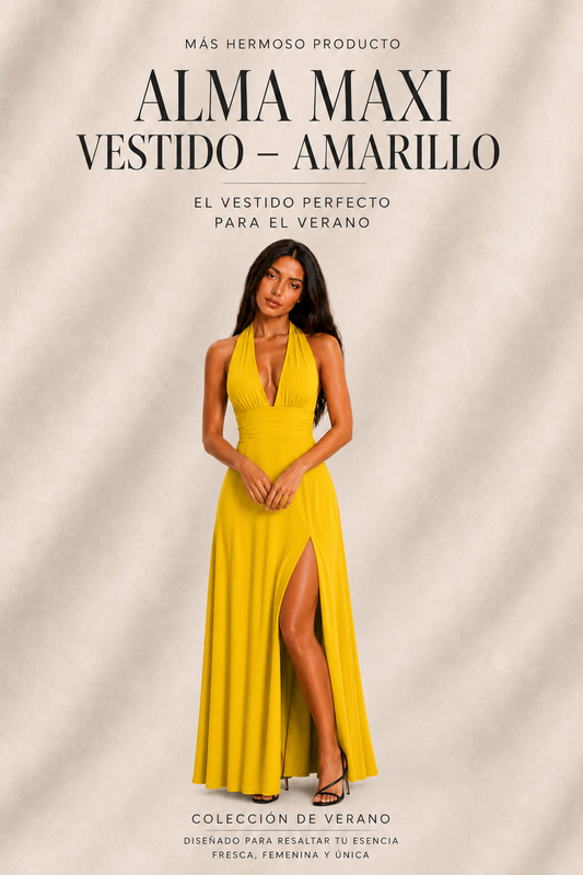 Alma Maxi Vestido – Amarillo